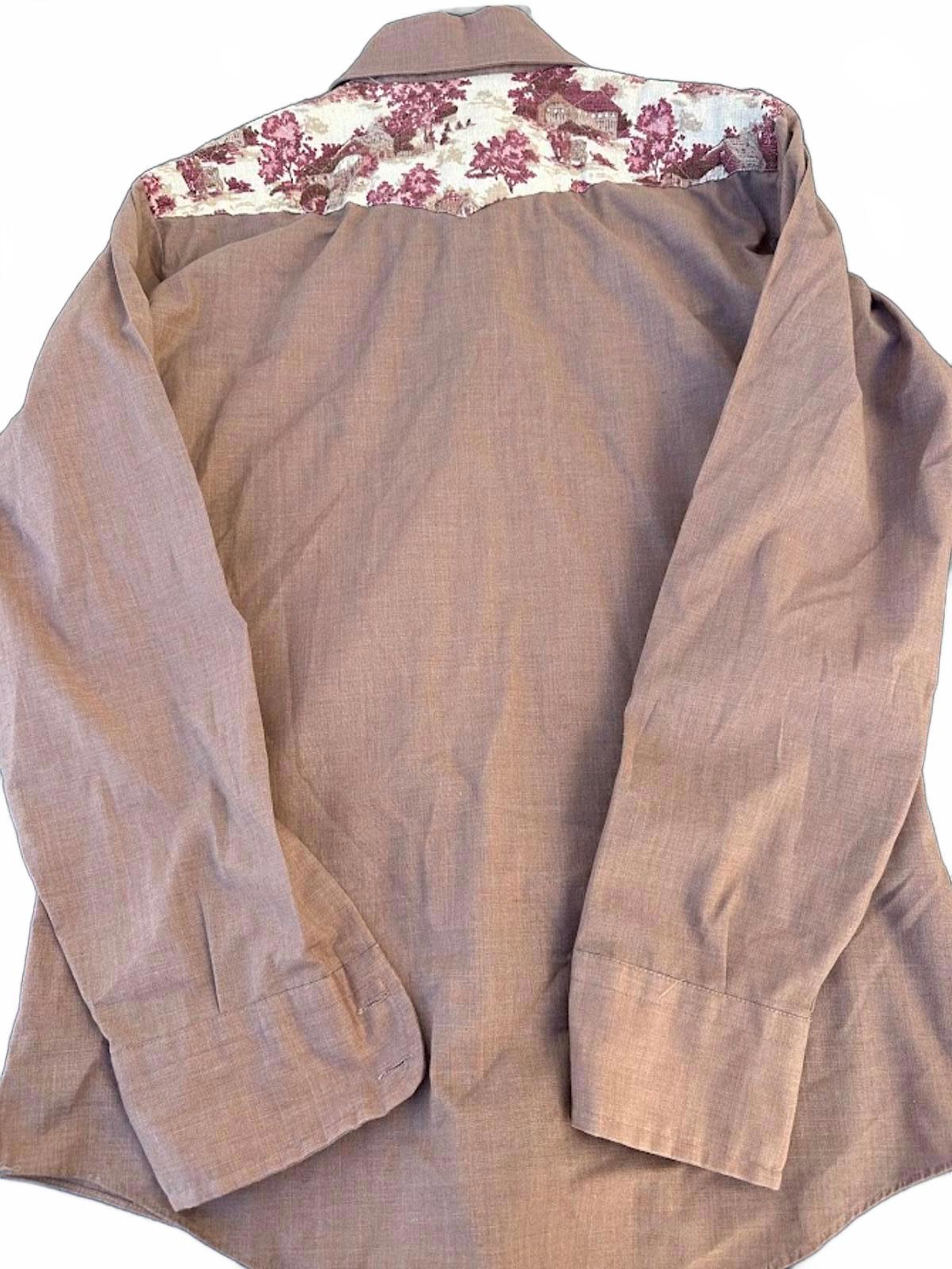 Vintage Western Shirt Corduroy like Yoke M