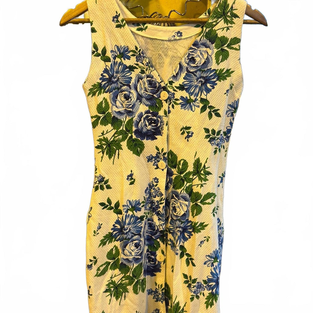 Adrienne Vittadini Blue and Green Floral Dress