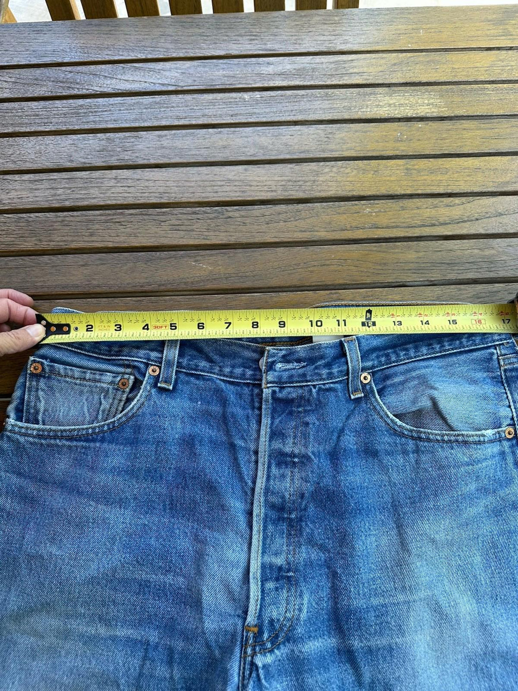 Levi's 501XX Jeans Vintage Made in Mexico Men 36x34 Button Fly Blue Denim WPL423