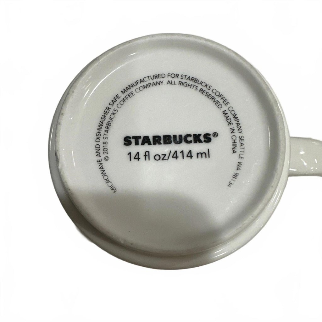 STARBUCKS Mug Coffee Tea Cup 14 fl Oz  / 414 ml White