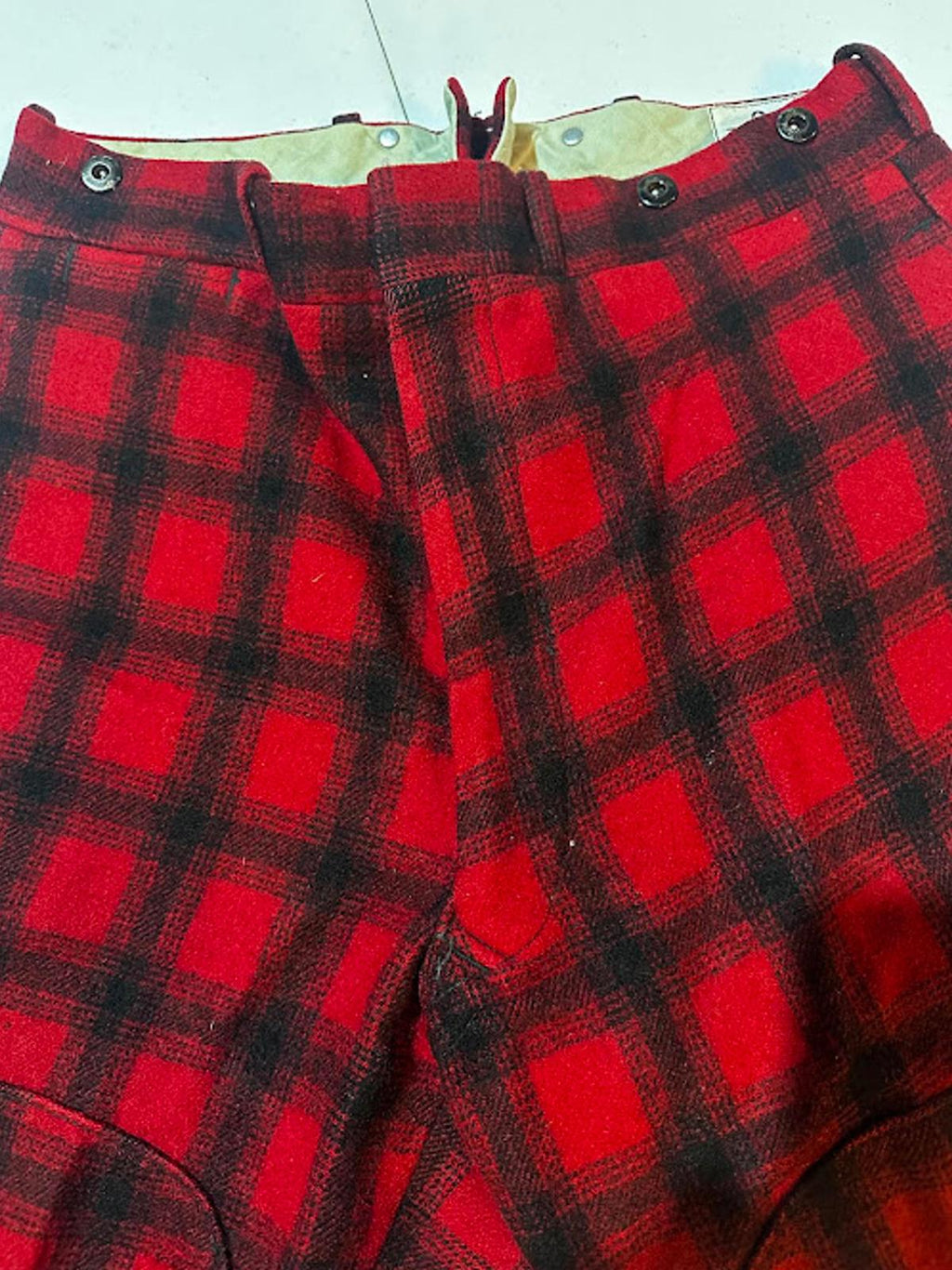 Vintage Woolrich Red Plaid Wool Hunting Pants USA