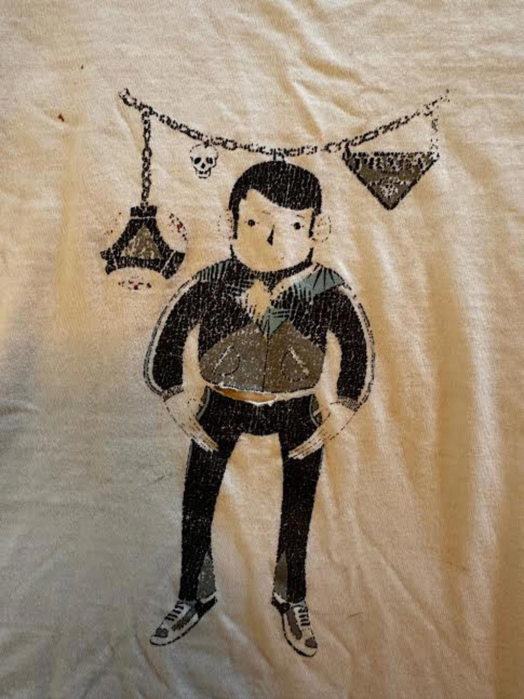 PRADA Beige Graphic Print T-Shirt – Men’s Large