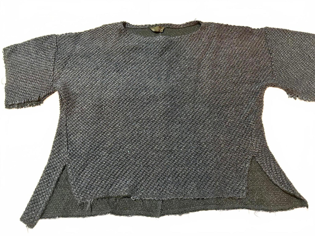 Topshop Textured Crop Sweater Made in Turkey