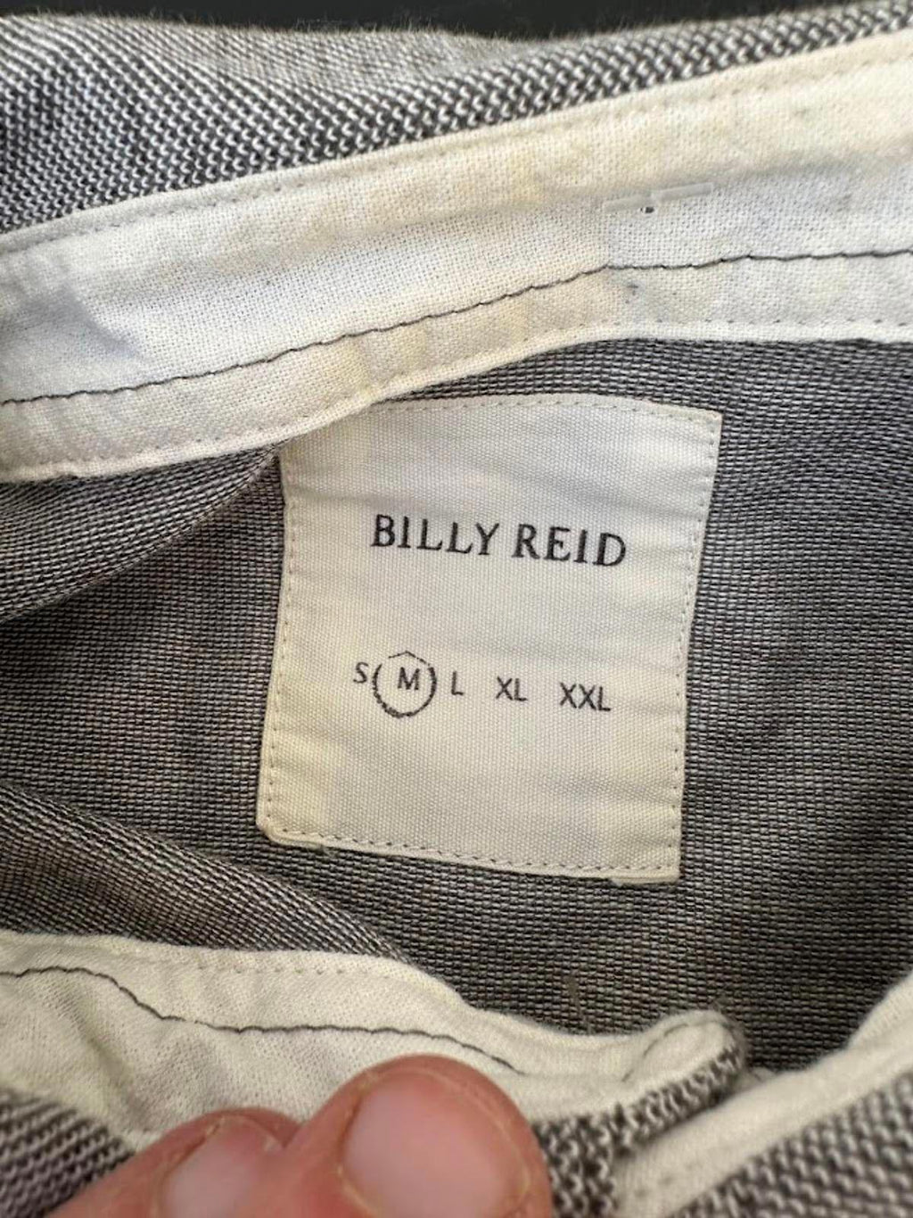 Billy Reid Gray Polo Shirt Made in Peru M