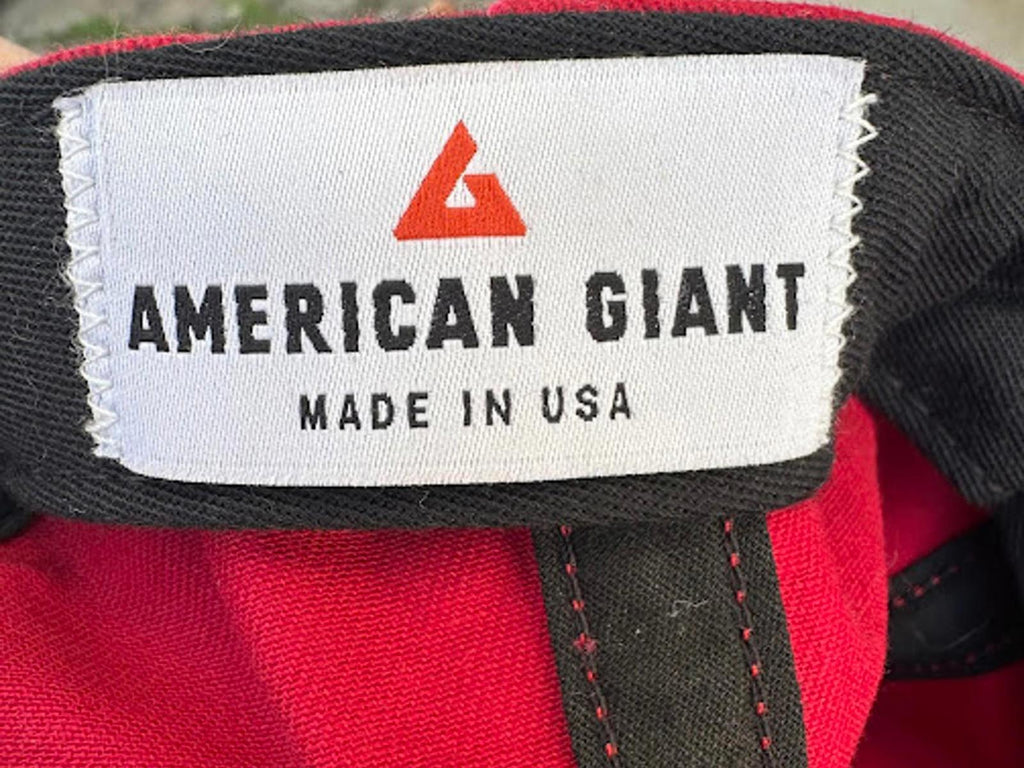 American Giant Made in USA Red Strapback Hat