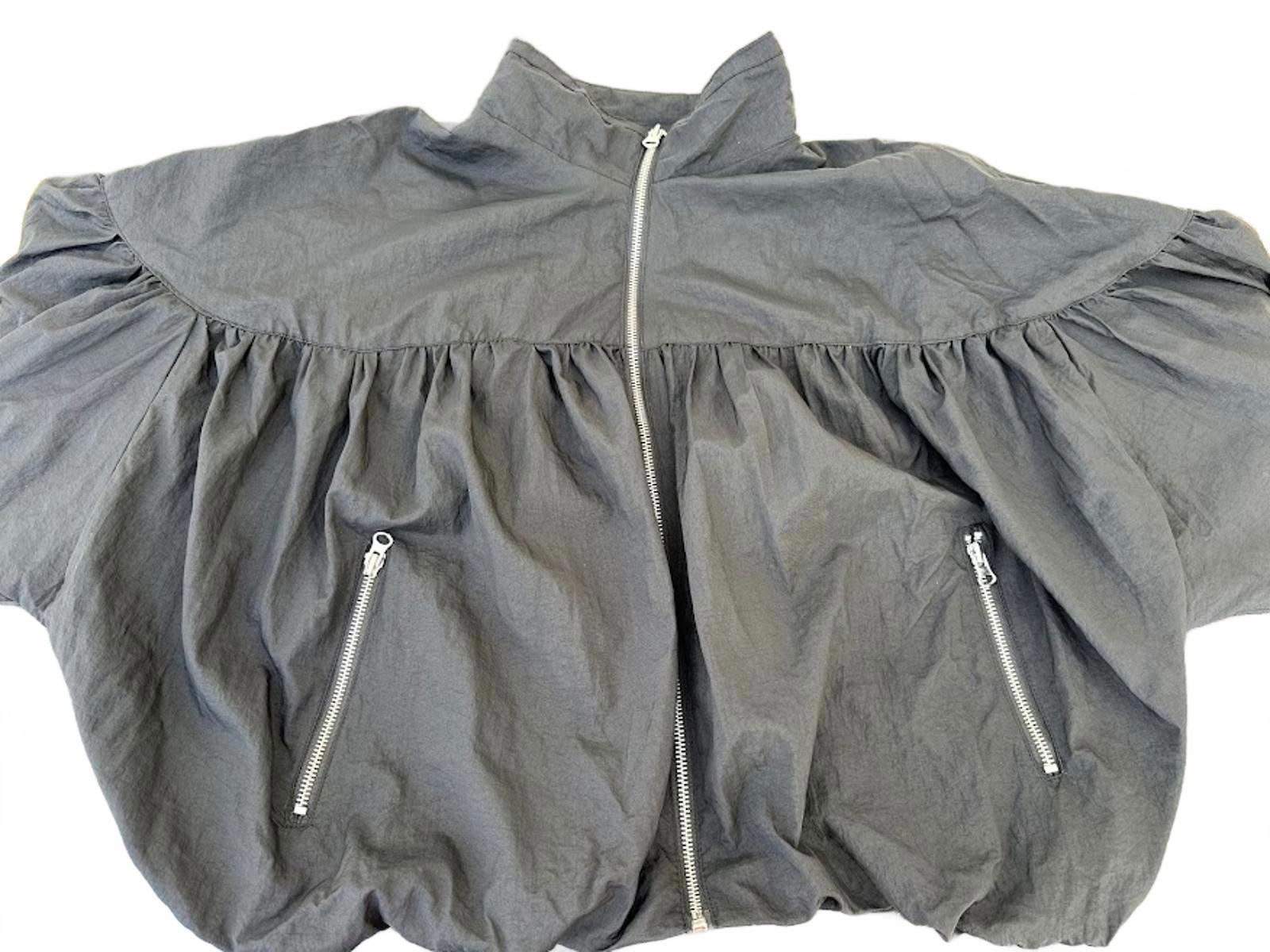 Free People Cropped Windbreaker Black Lined