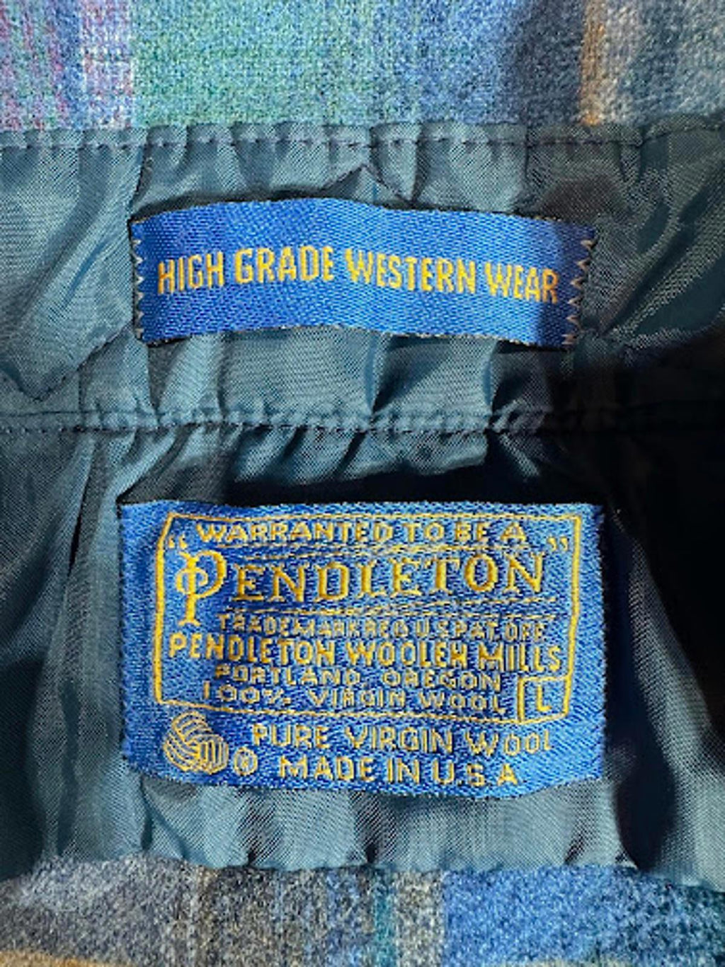 Vintage Pendleton Western Wool Snap Shirt Made USA