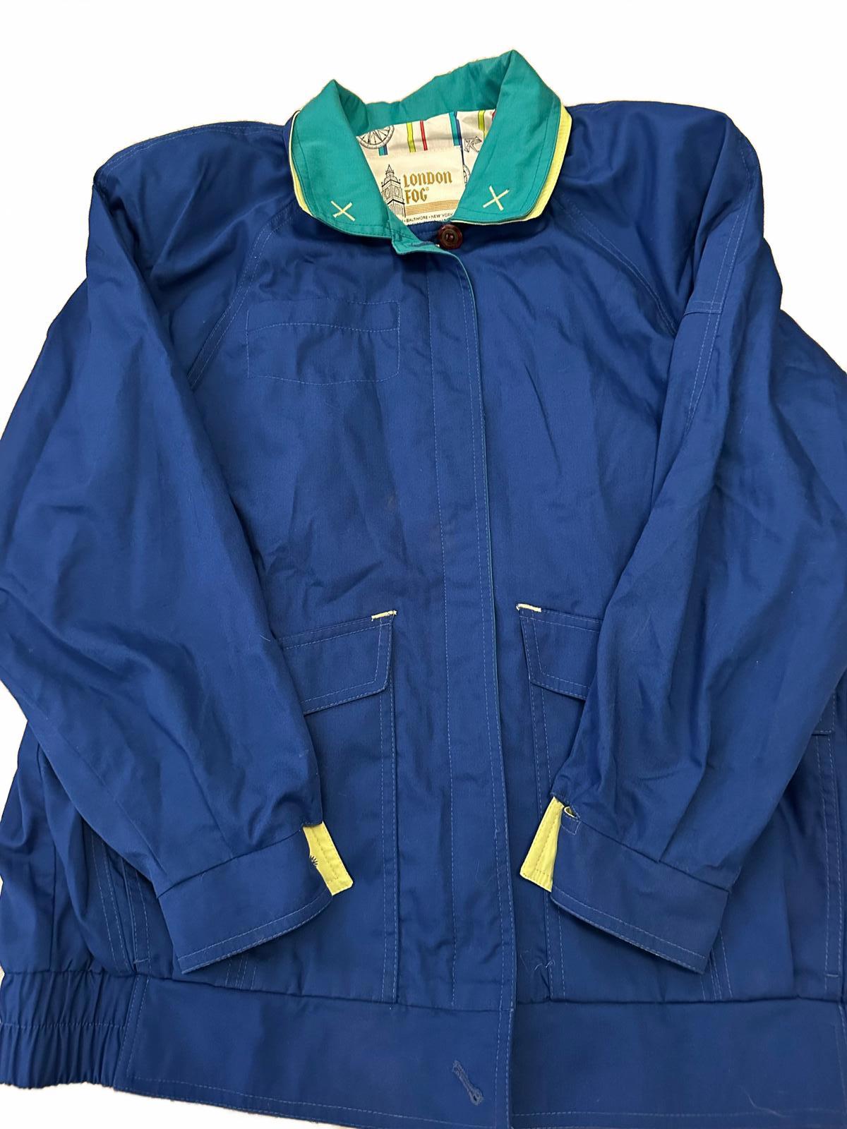 Vintage London Fog Colorblock Jacket Small Made in Colombia