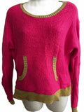 Juicy Couture Pink Gold Trim Knit Sweater M