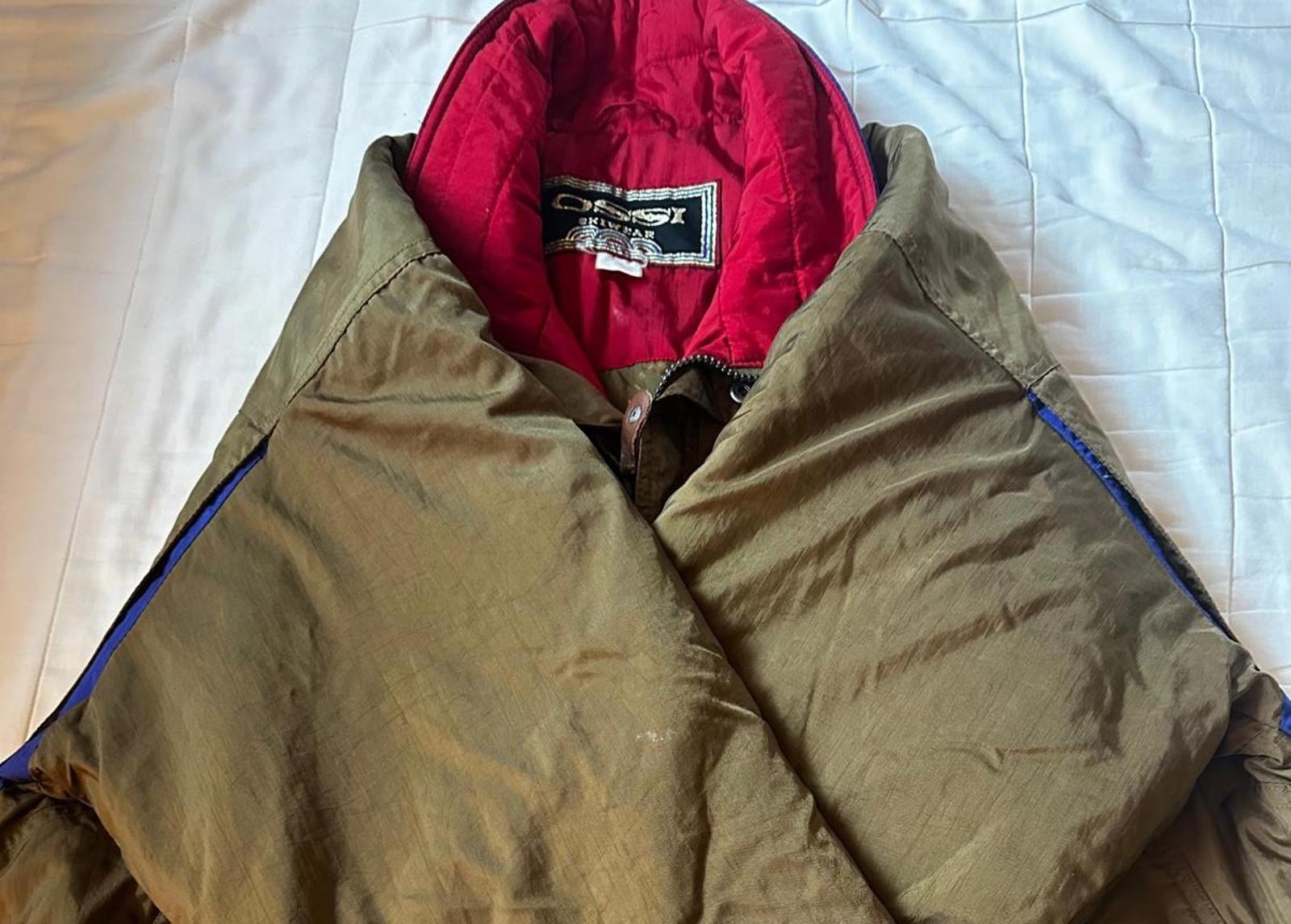 OSSI 80s Ski Jacket Olive Red L