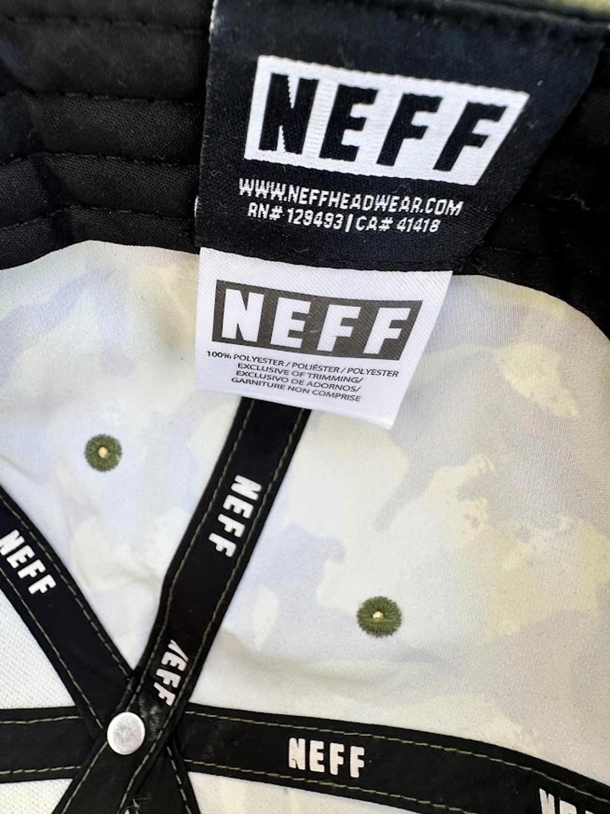 NEFF Camo Snapback Hat Orange Patch