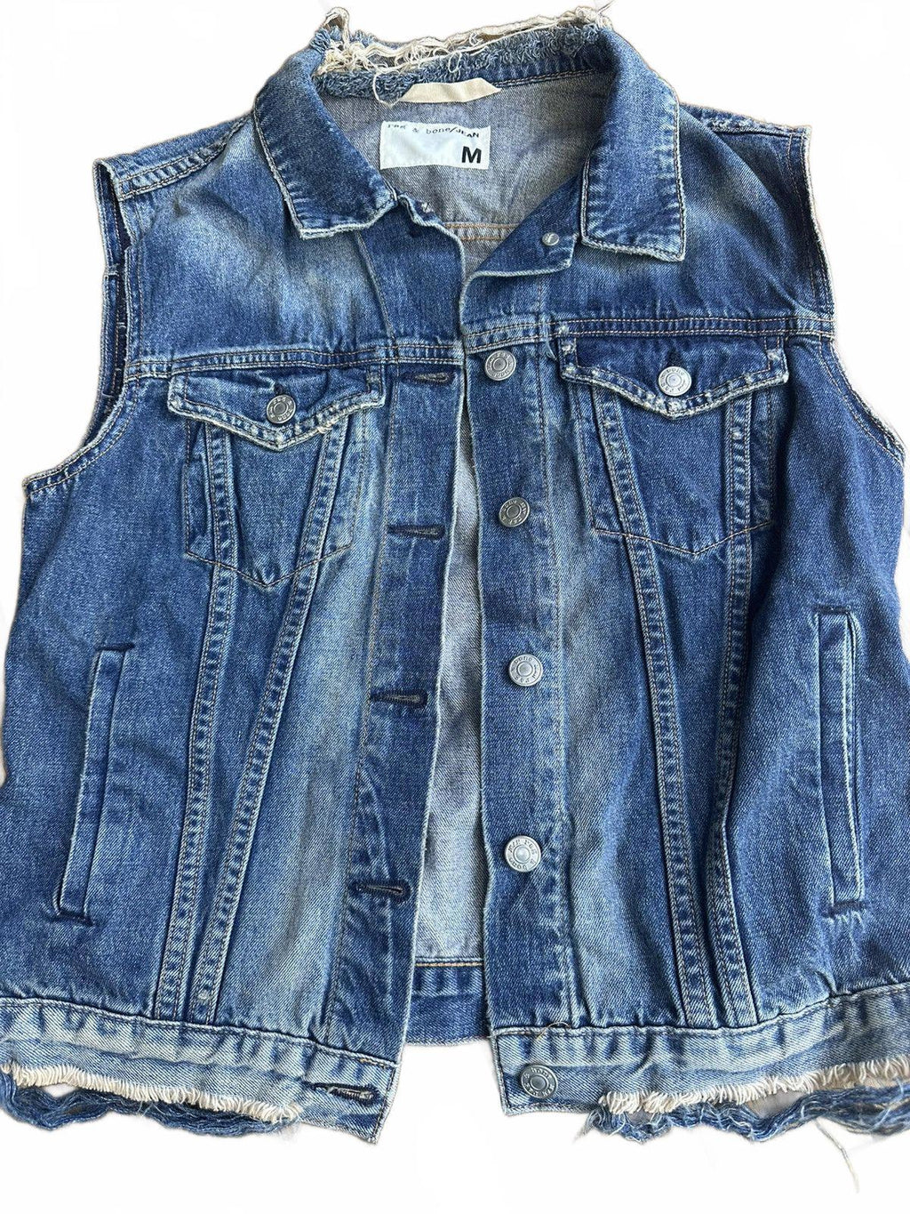 Rag & Bone/JEAN “El Capitan” Distressed Denim Vest – Size M