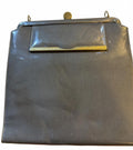Vintage Lewis Gray Patent Frame Handbag