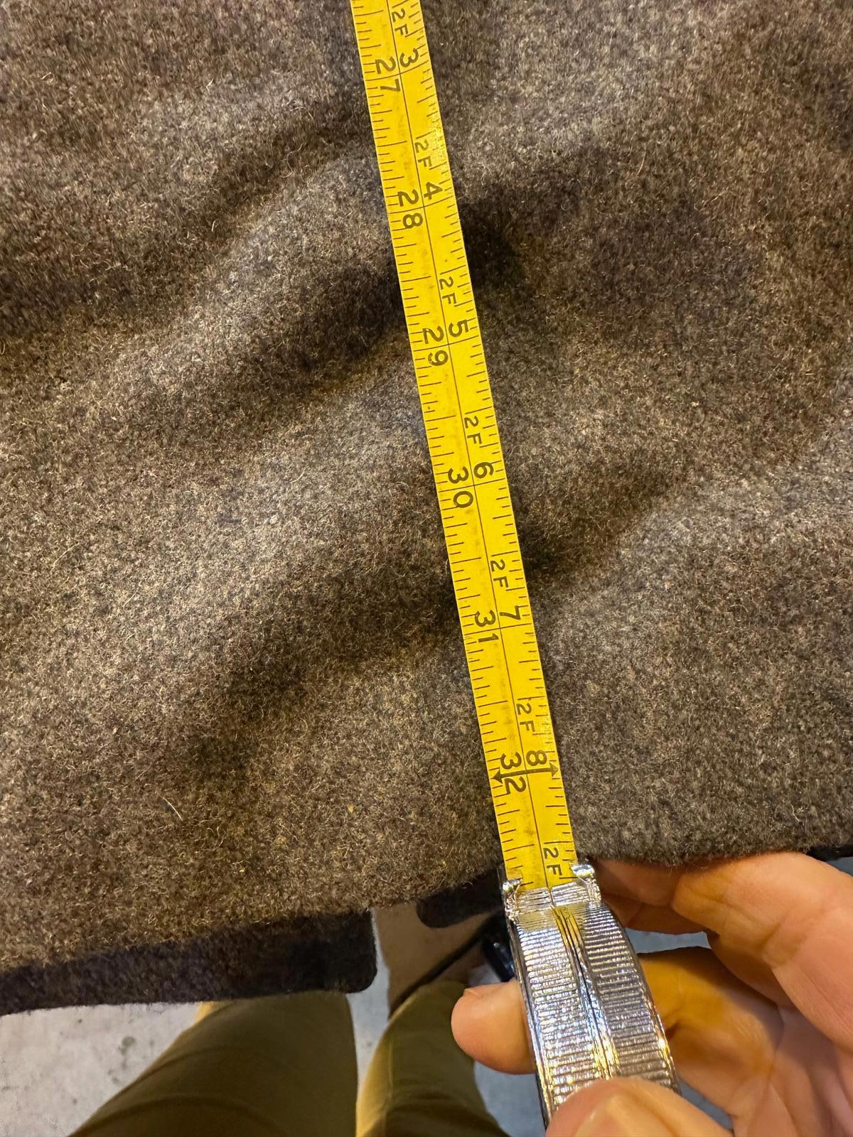 50's Davis of Boston Women’s Gray Wool Coat w/Red FauxFur Lining Mid-Century USA