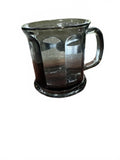 Smoky Gray Glass Paneled Cup