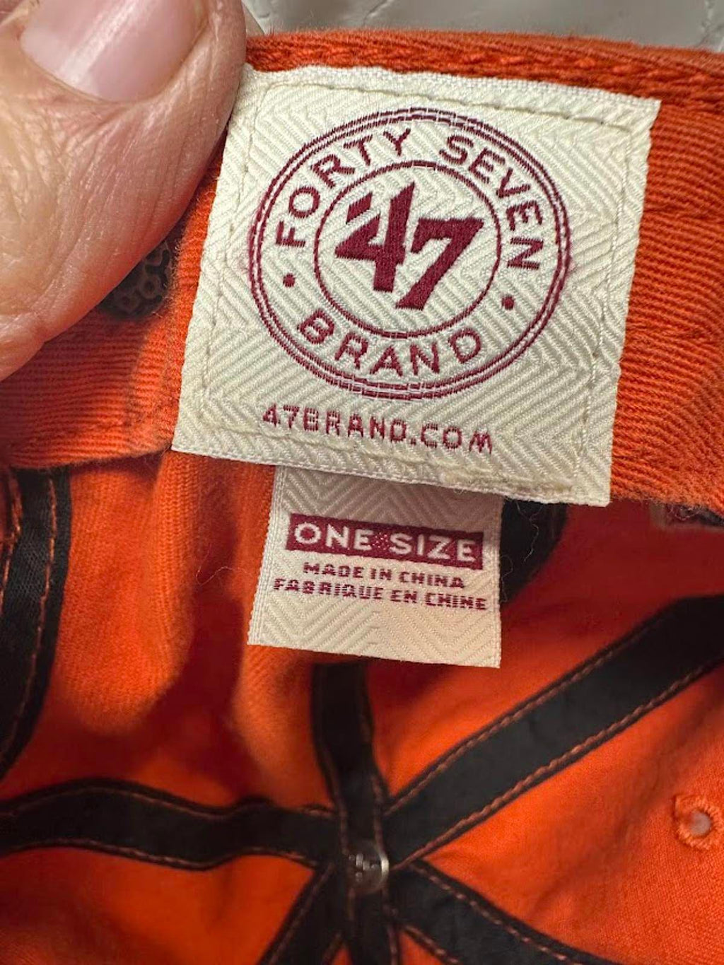 SF Giants 47 Brand Strapback Hat Orange MLB