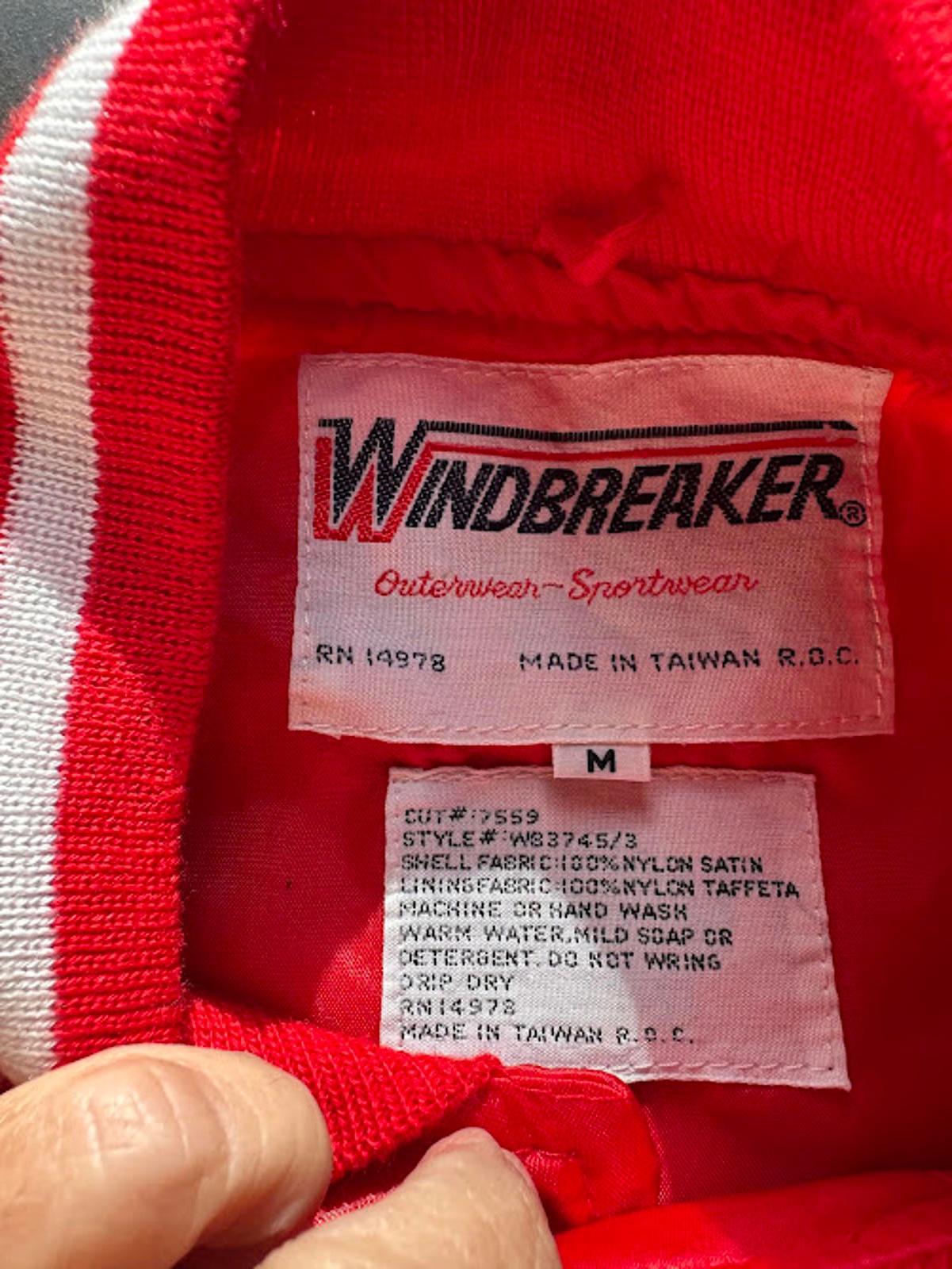 Vintage Red Satin Varsity Jacket M