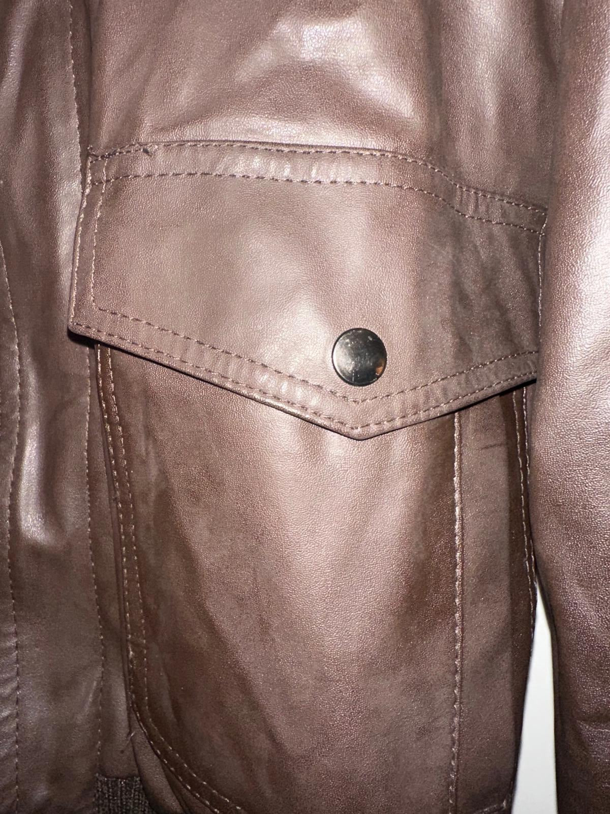 Vintage Branded Lion Faux Leather Bomber Jacket M