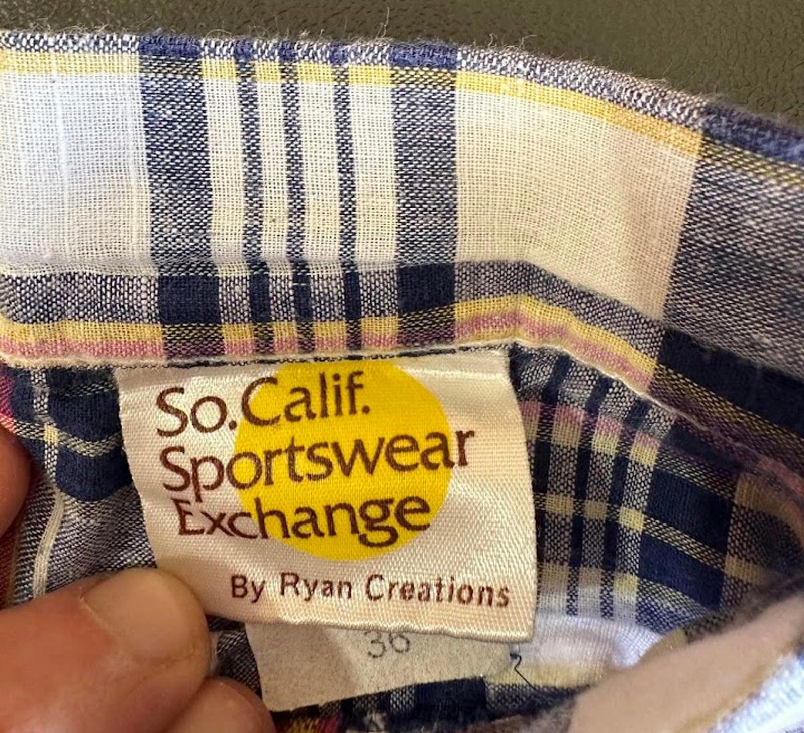 So Cal Sportswear Plaid Shorts USA 32