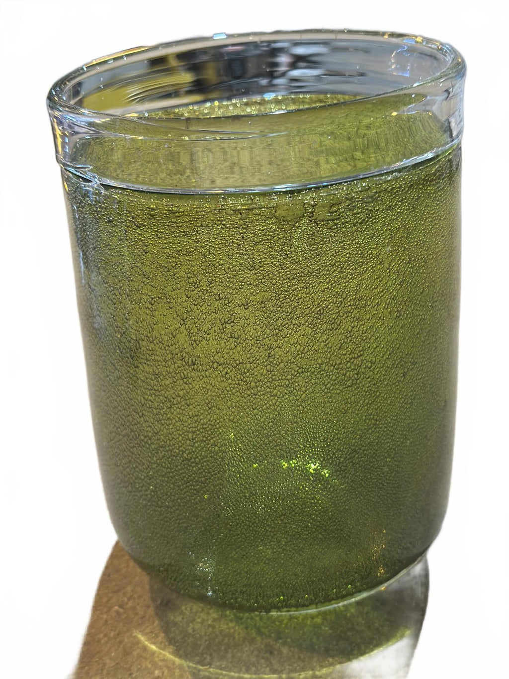 Handblown Recycled Glass Vase – Green Bubble Glass
