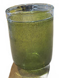 Handblown Recycled Glass Vase – Green Bubble Glass