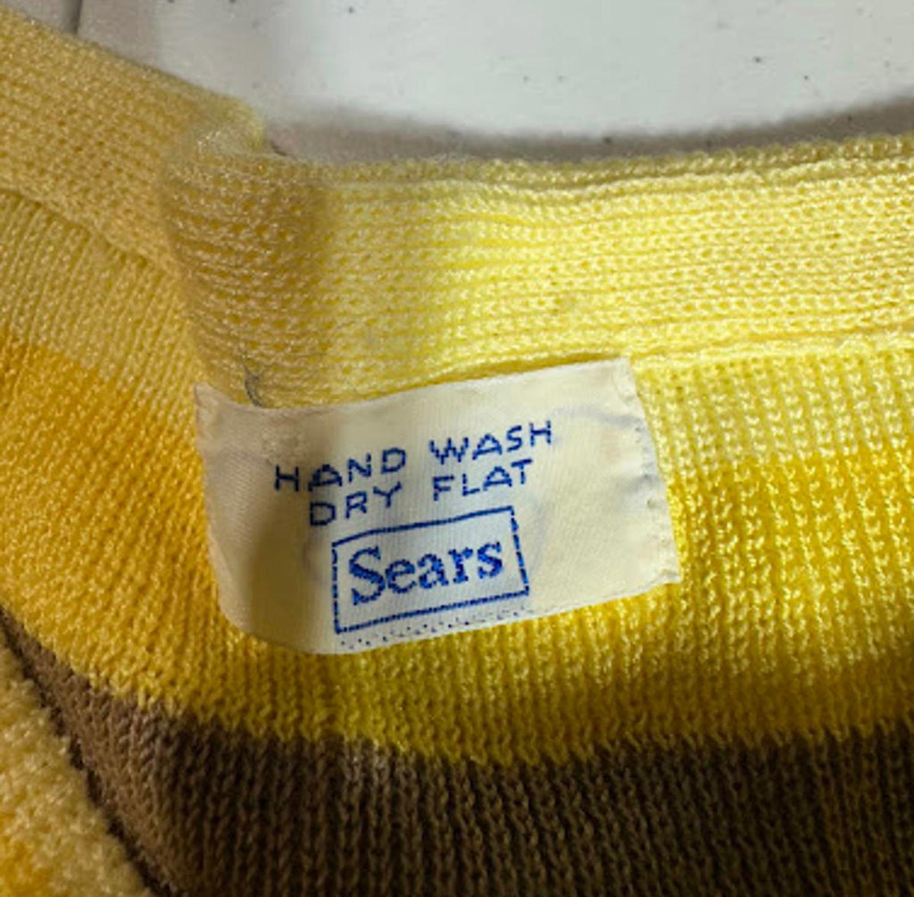 Vintage Sears Striped Knit Top – Mod 60s/70s Style