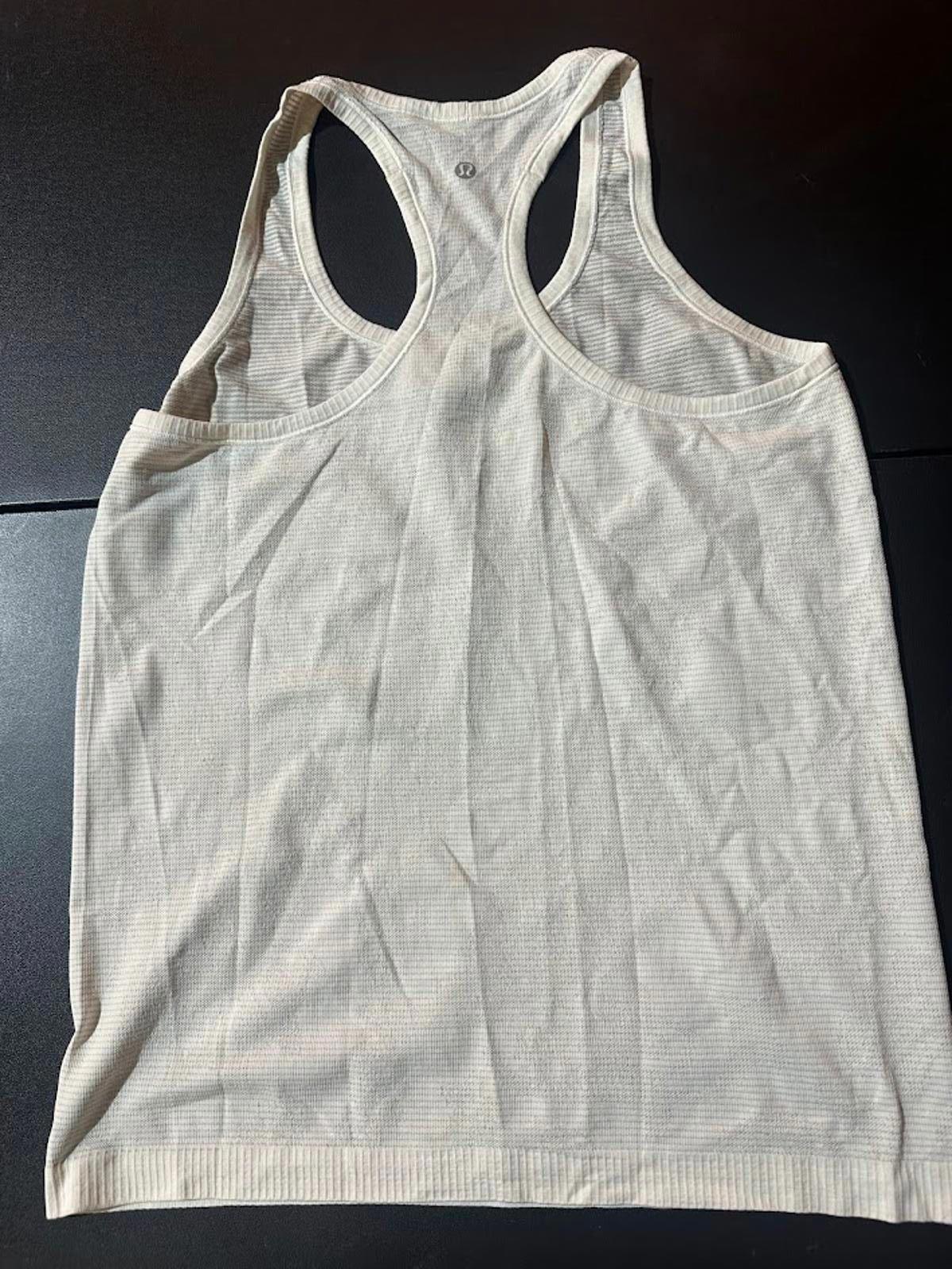 Lululemon White Racerback Tank Top