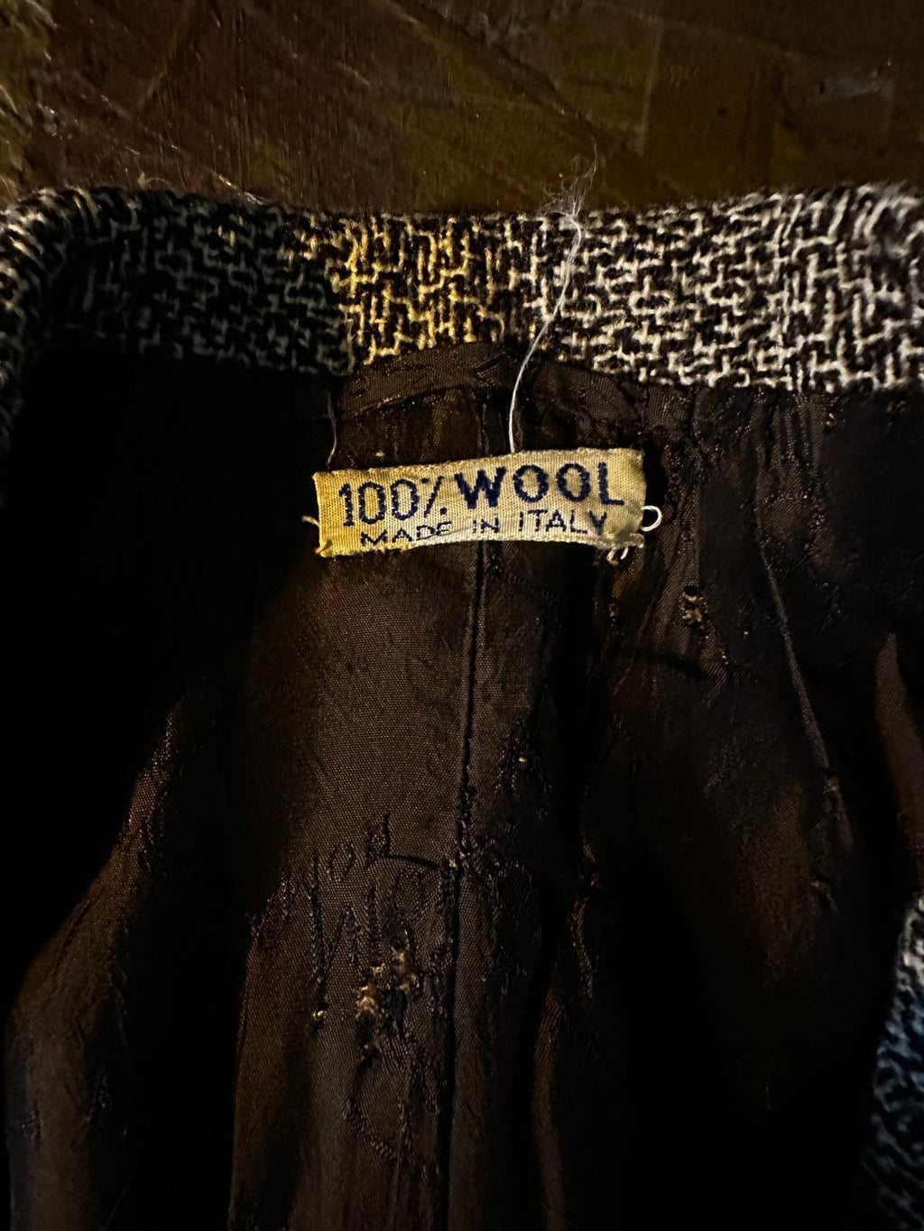 Vintage Italian Wool Blazer 36 BasketweaveTweed Sport Coat