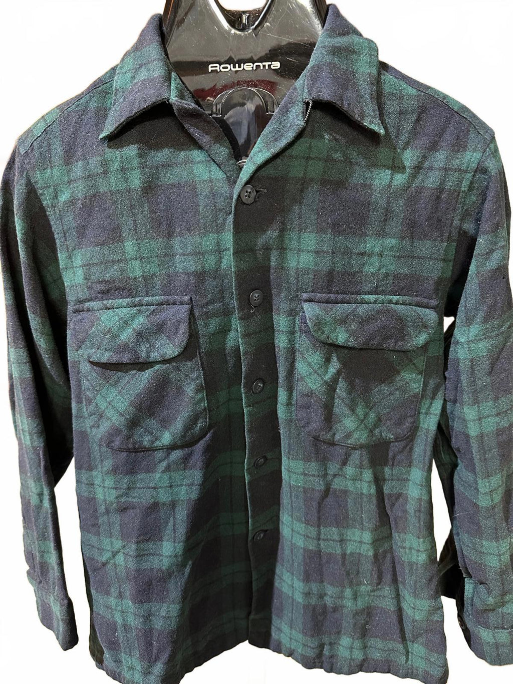 Vintage Pendleton Wool Shirt Jacket Black Watch Tartan Plaid