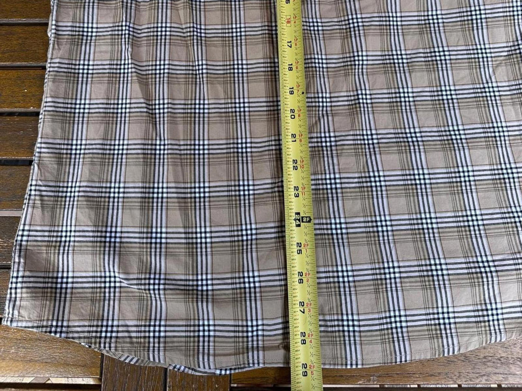Carhartt Men’s Plaid Button Front Shirt Size L Regular Tan Brown Cotton Workwear