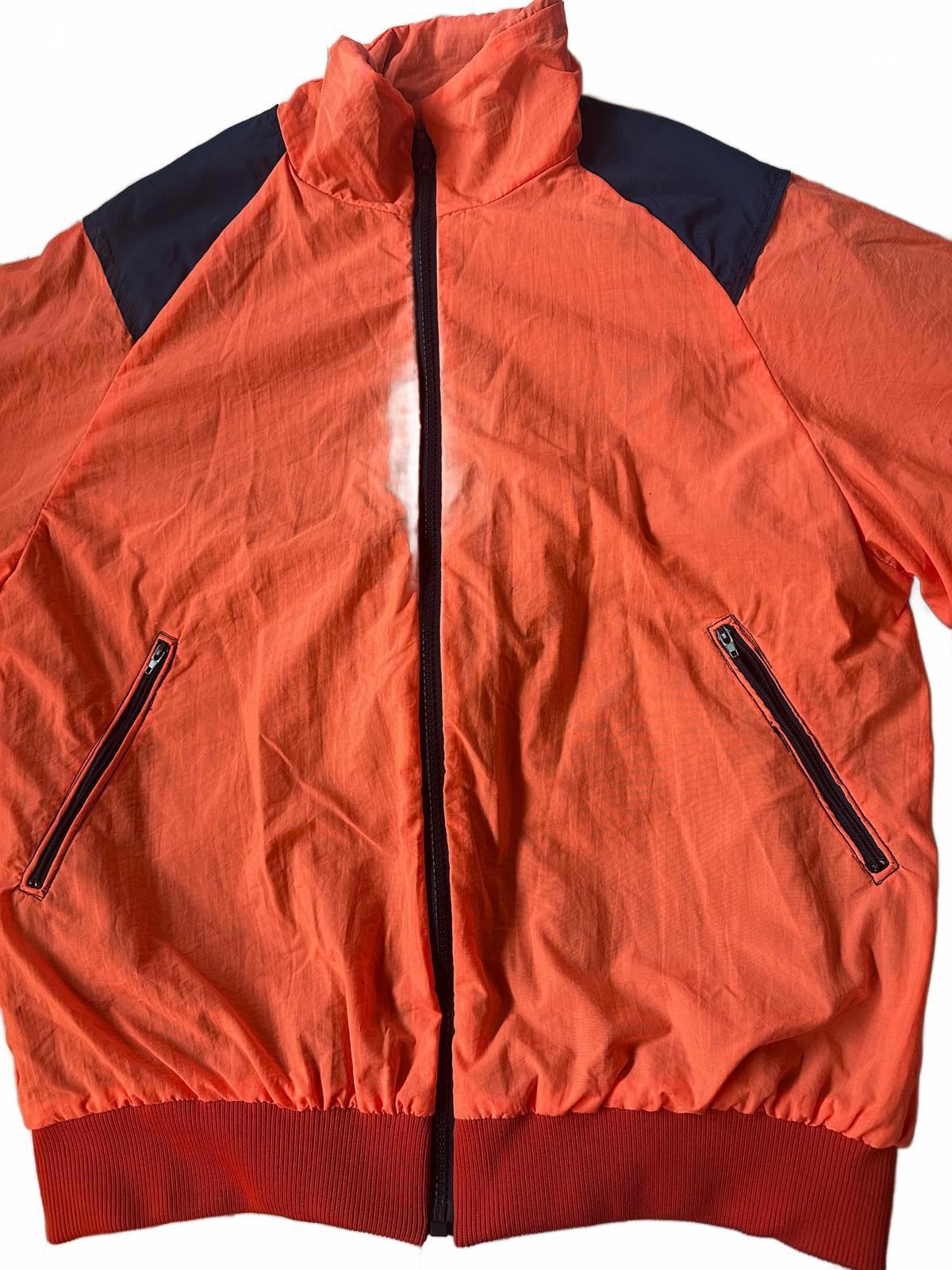 Vintage orange navy nylon windbreaker Medium