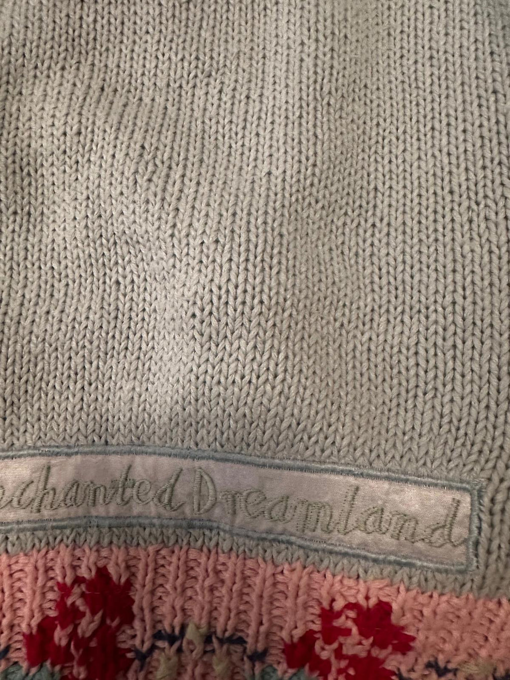 No! Vintage Patch Knit Cardigan L/XL