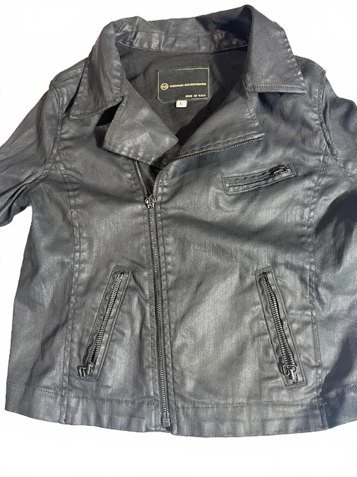 Adriano Goldschmied coated cotton biker-style jacket