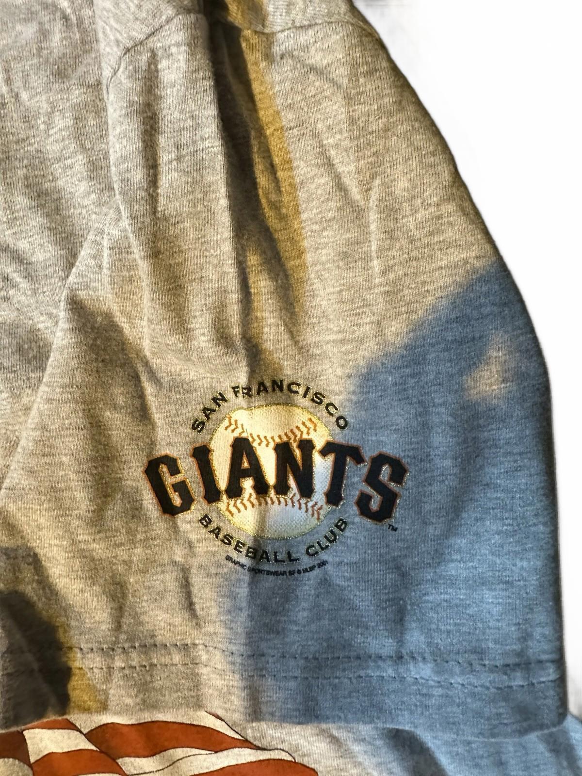 NWT SF Giants American Flag Hanes Beefy-T Large