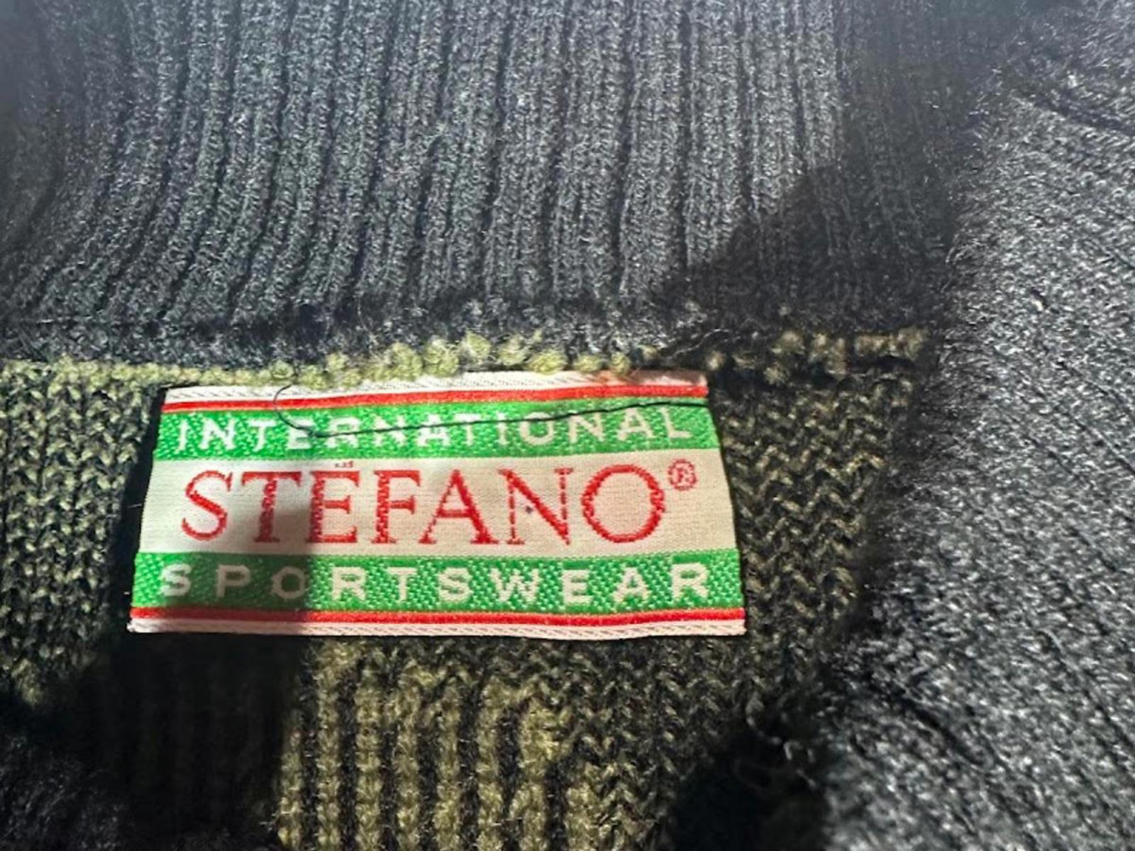 Vintage Stefano Geometric Colorblock Knit Sweater
