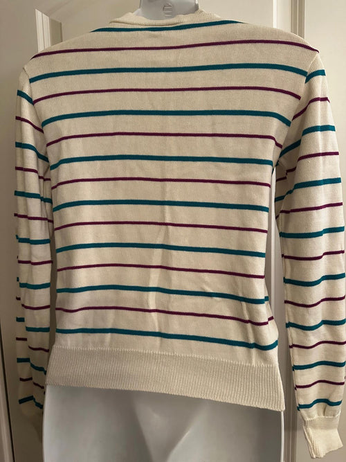 1970s Hang Ten Striped Mock Neck Sweater XS