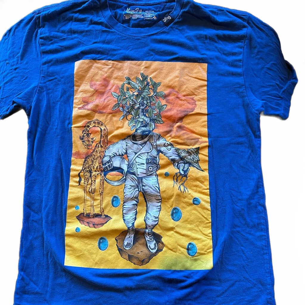 LRG Graphic T-Shirt Blue Slim Small