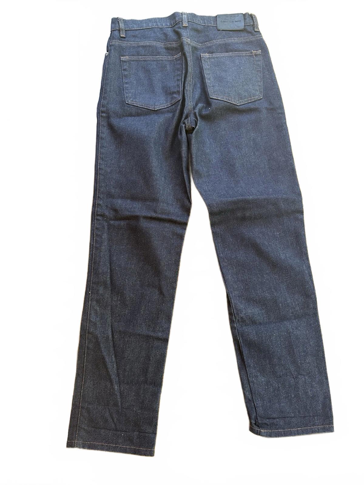 Calvin Klein Raw Indigo  Straight Leg Jeans High Rise Stretch