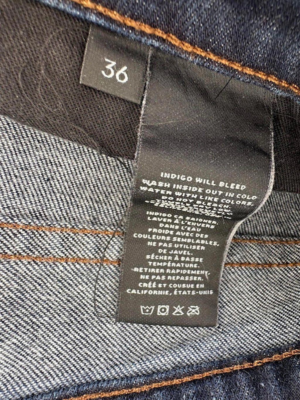 J Brand Resin Coated Jeans 36x32 Slim Dark