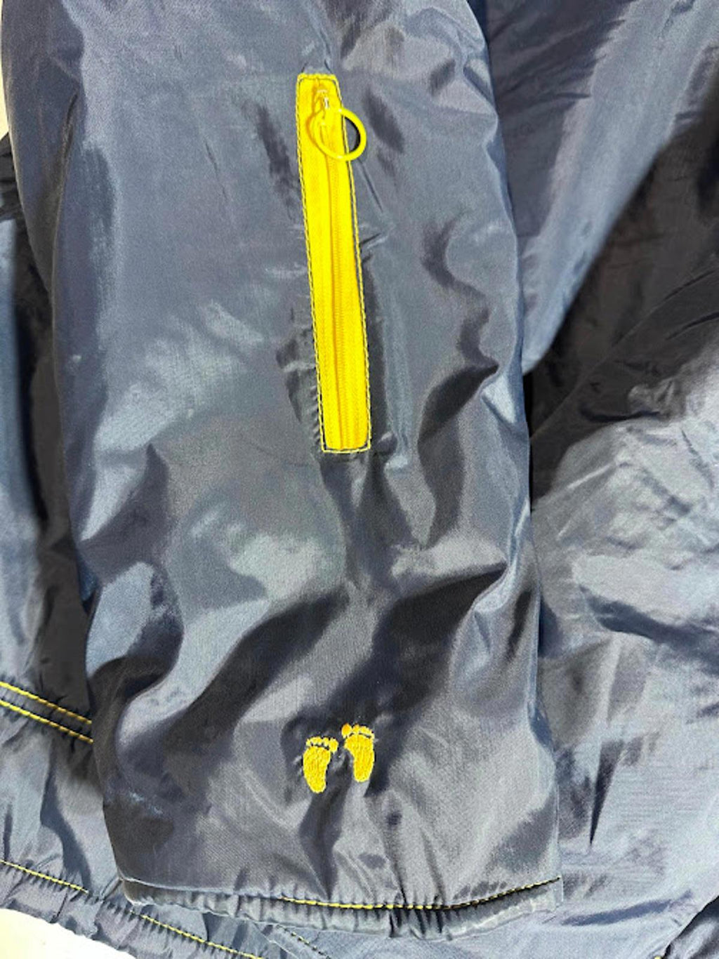 Vintage Hang Ten Zip Windbreaker Jacket Blue Yellow
