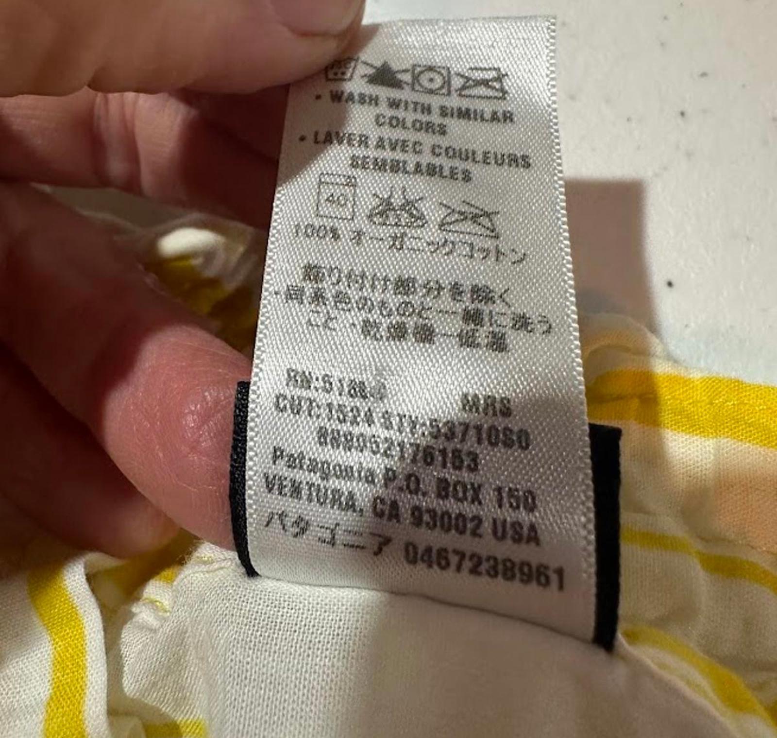 Patagonia Yellow Floral Peasant Top S