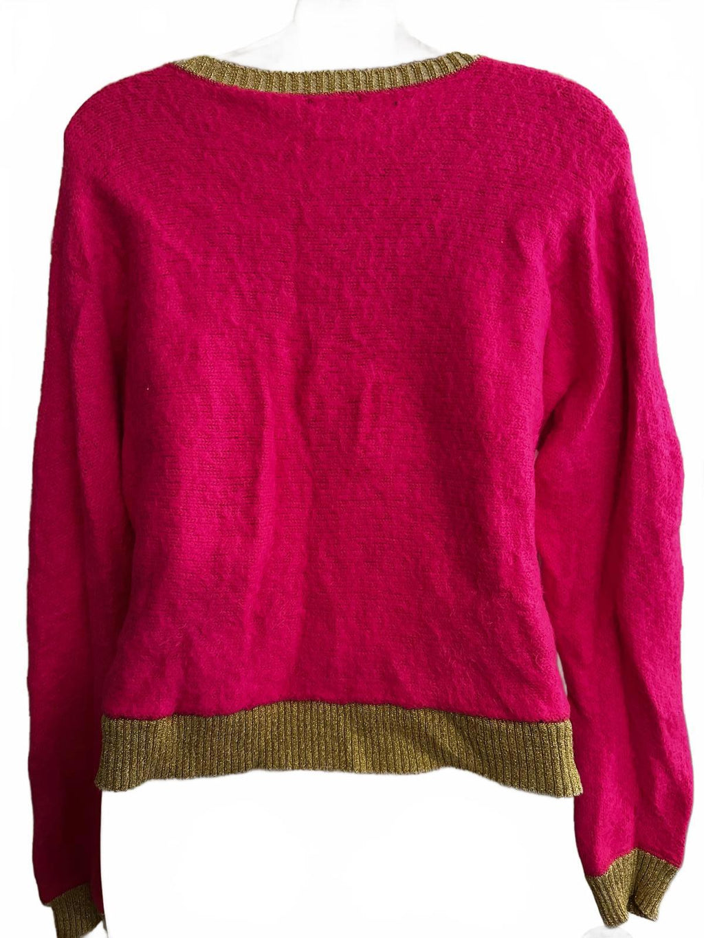 Juicy Couture Pink Gold Trim Knit Sweater M