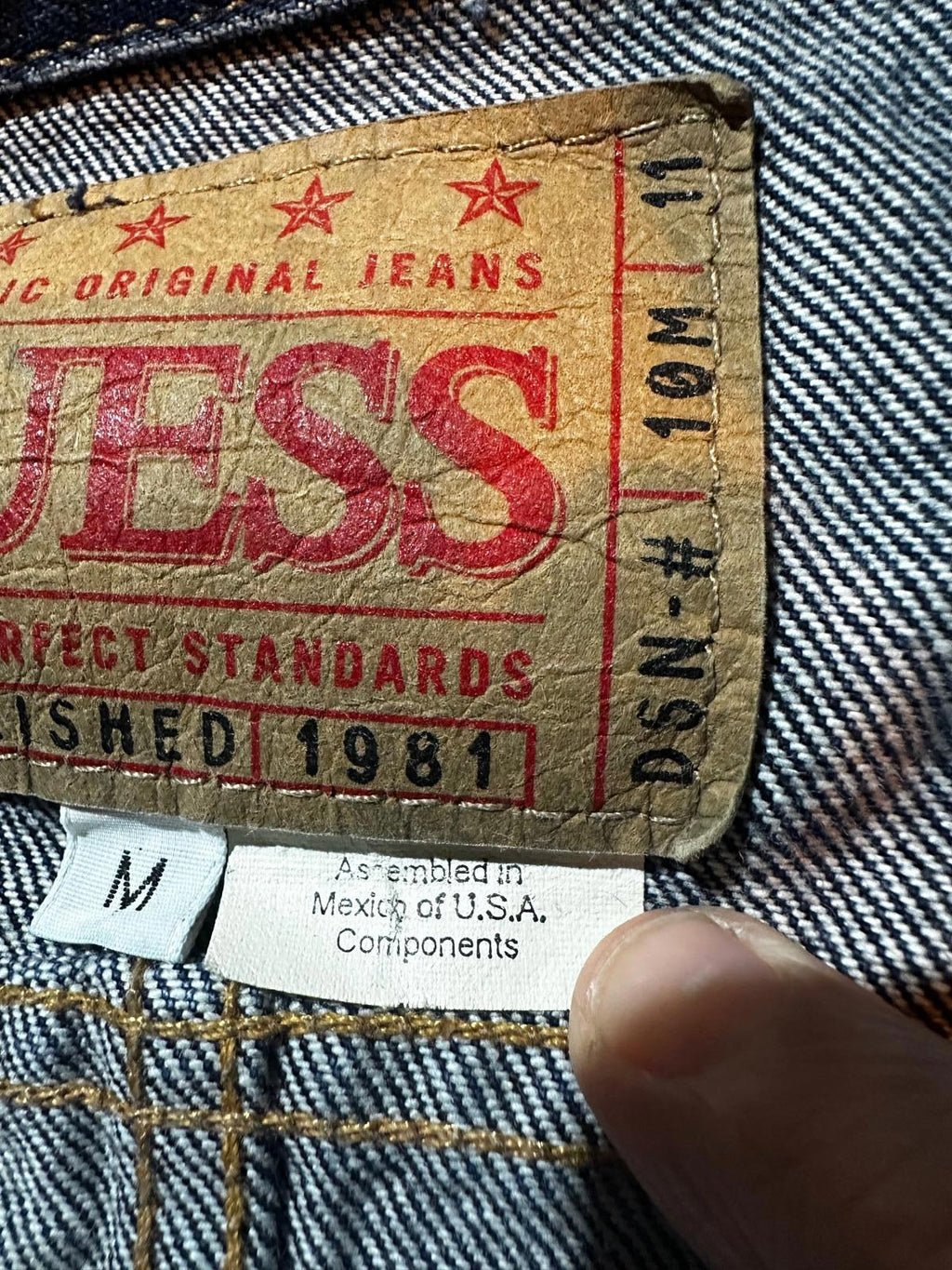 Vintage Guess USA Dark Denim Jacket Small
