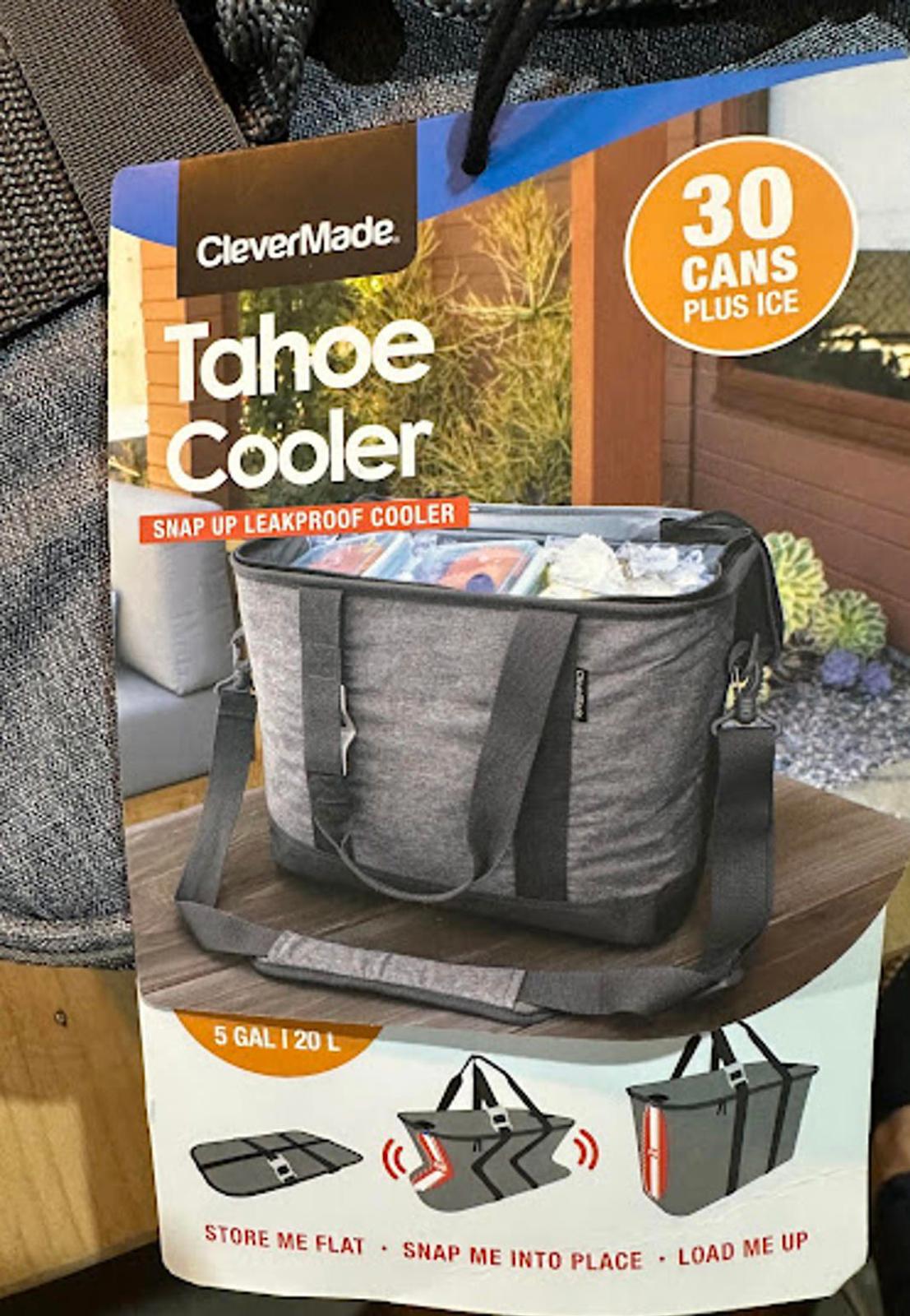 CleverMade Tahoe Cooler 30 Can Gray Tote