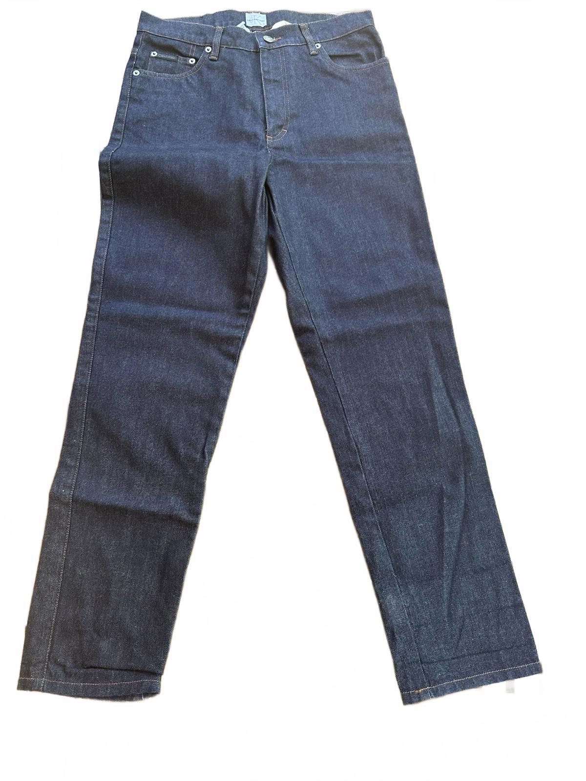 Calvin Klein Raw Indigo  Straight Leg Jeans High Rise Stretch