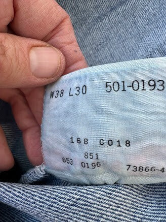 Levi's 501 USA Button Fly Jeans 38x30