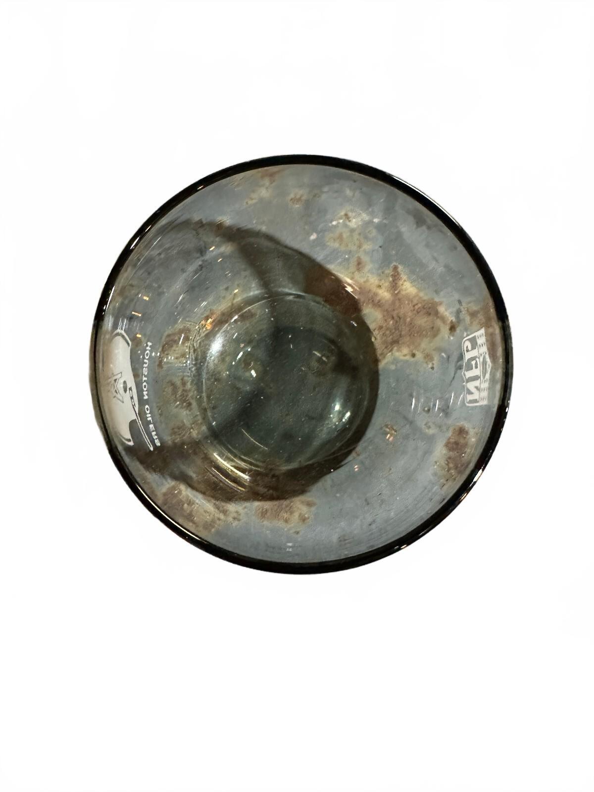 Vintage 1970s Houston Oilers NFL Smoked Rocks Glass