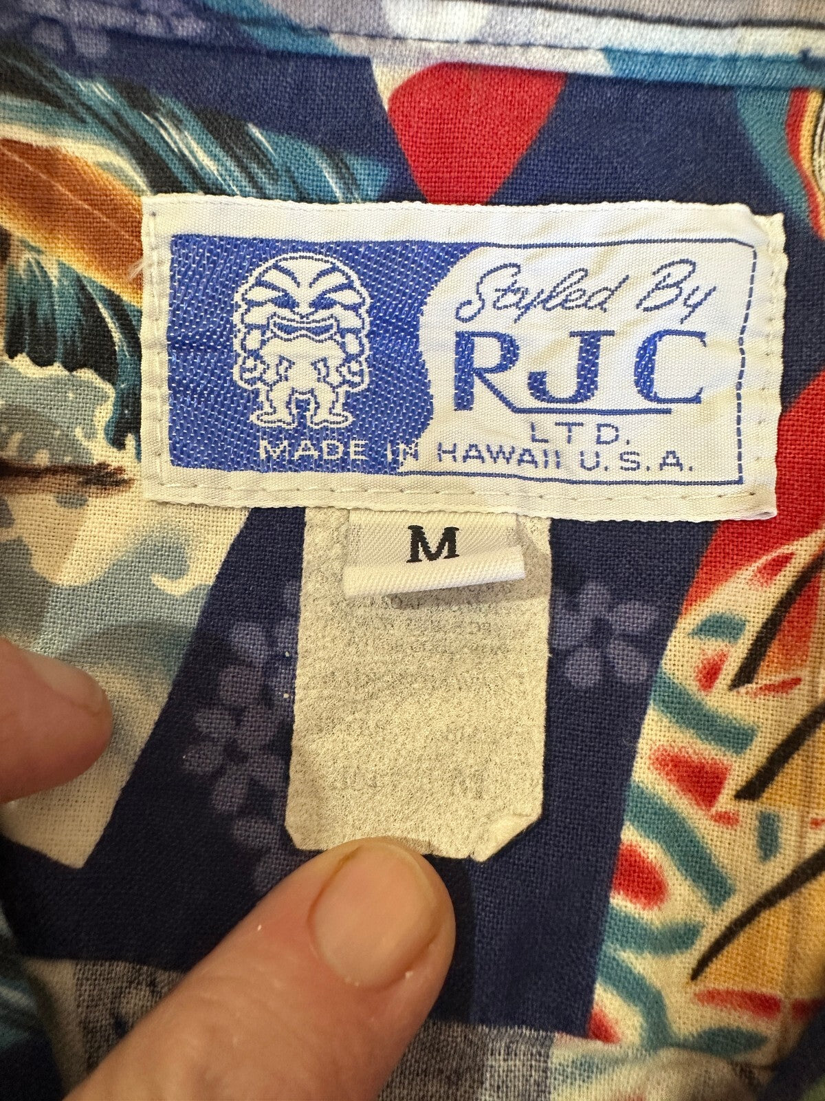RJC Hawaii Surfboard Aloha Shirt Made USA M