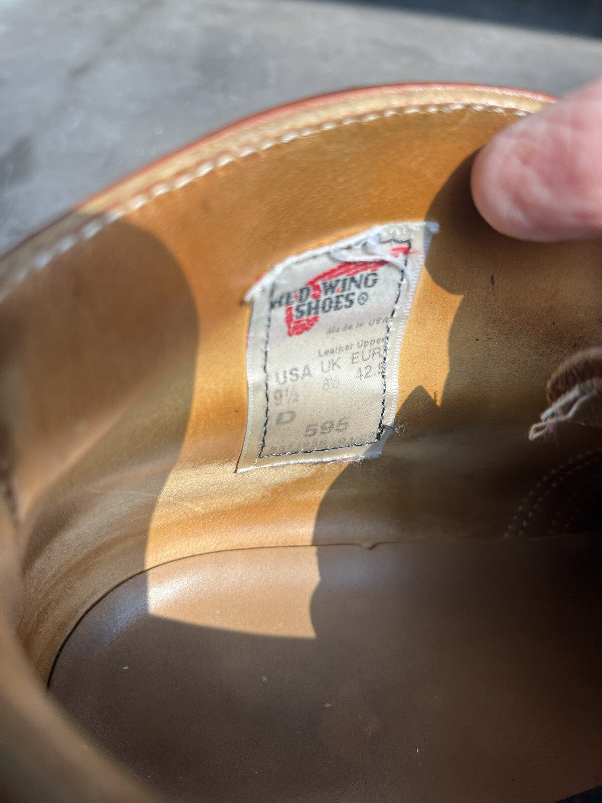Red Wing 595 Chukka Boots Men 9.5 Brown Leather Made USA