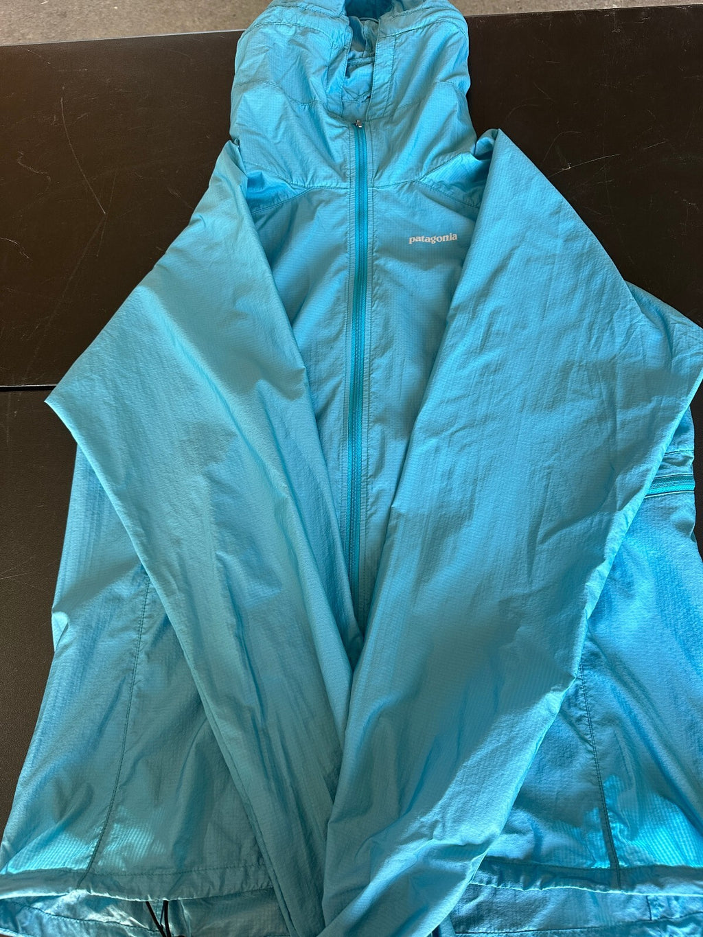 Patagonia Women's Blue Hooded Windbreaker L
